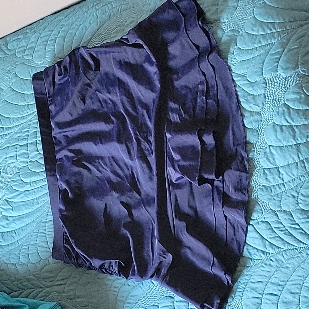 Women's Navy Ruffle Swim Skirt